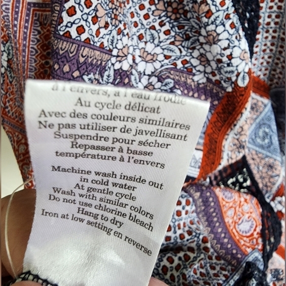 San Francisco Boho Patchwork and Lace Oversize Tunic Size Medium - Picture 8 of 8